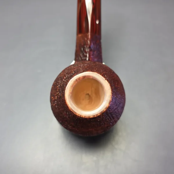 Graziano Tendi Sandblasted Bent Bulldog Handmade Briar Pipe, New - Image 6