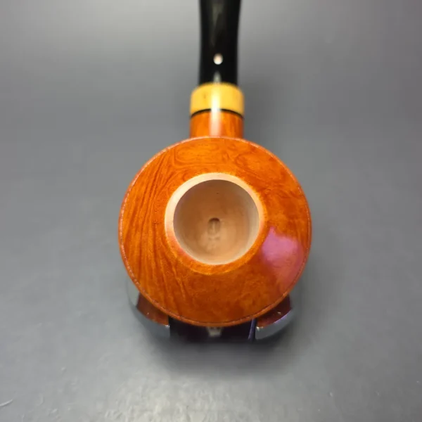 Graziano Tendi Smooth Bullcap Rhodesian w/ Boxwood Handmade Briar Pipe, New - Image 6