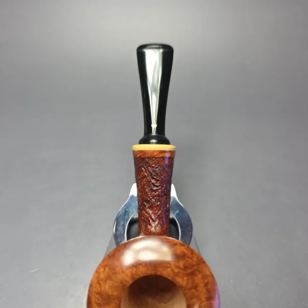 Graziano Tendi Partially Sandblasted Dublin w/ Boxwood Handmade Briar Pipe, New - Image 6