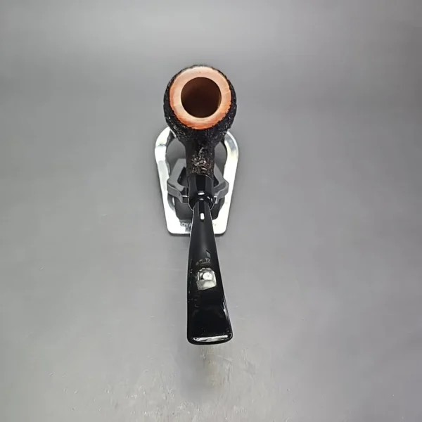 Castello Sea Rock Briar 4K Partially Rusticated Bent Egg Estate Briar Pipe, Unsmoked - Image 6