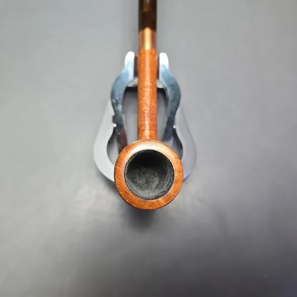 Bruno Nuttens Mini Bing B1 Partially Sandblasted Billiard w/ Copper Briar Pipe, New - Image 6