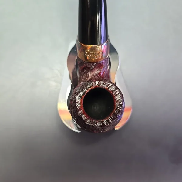 Peterson 2025 Christmas Pipe 230 Rusticated Bent Billiard w/ Copper Briar Pipe, Unsmoked - Image 6