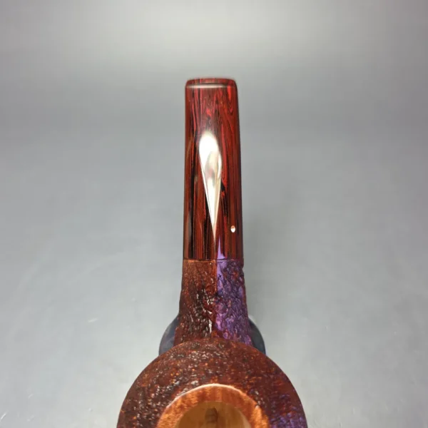 Graziano Tendi Sandblasted Bent Bulldog Handmade Briar Pipe, New - Image 7