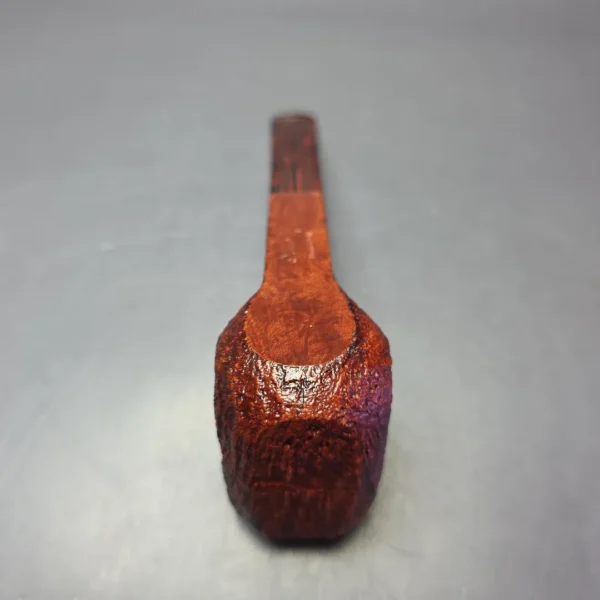 Graziano Tendi Partially Sandblasted Foursquare Panel Billiard Handmade Briar Pipe, New - Image 7