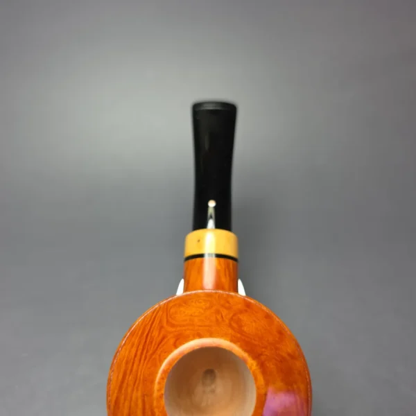 Graziano Tendi Smooth Bullcap Rhodesian w/ Boxwood Handmade Briar Pipe, New - Image 7