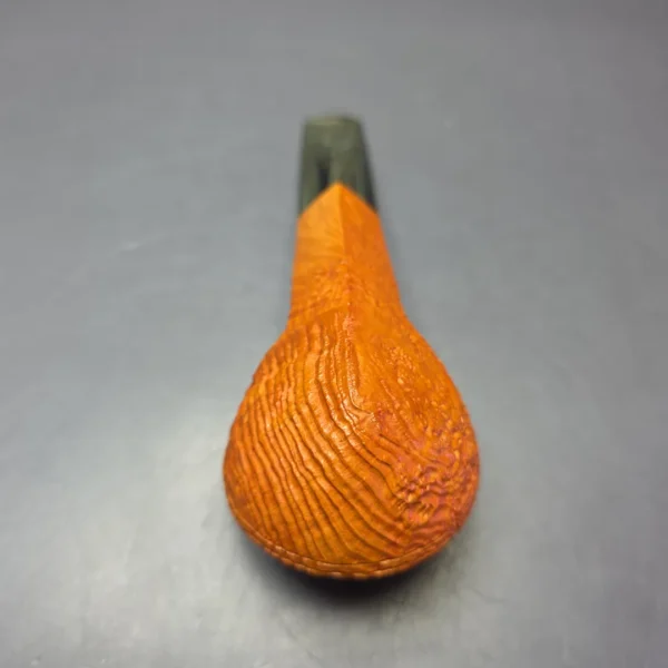 Graziano Tendi Tan Sandblasted "O" Squat Bulldog Handmade Briar Pipe, New - Image 7