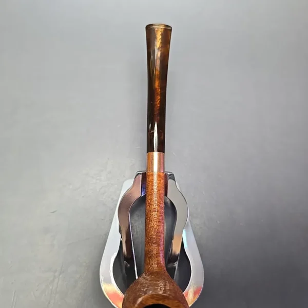 Bruno Nuttens Mini Bing B1 Partially Sandblasted Billiard w/ Copper Briar Pipe, New - Image 7