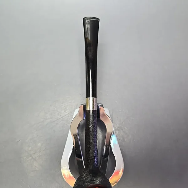 Bruno Nuttens Mini Bing B1 Partially Sandblasted Billiard w/ Aluminum Briar Pipe, New - Image 6