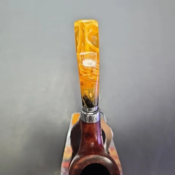 Molina Ambra 100 Smooth Bent Billiard Briar Pipe, New, 9mm - Image 7