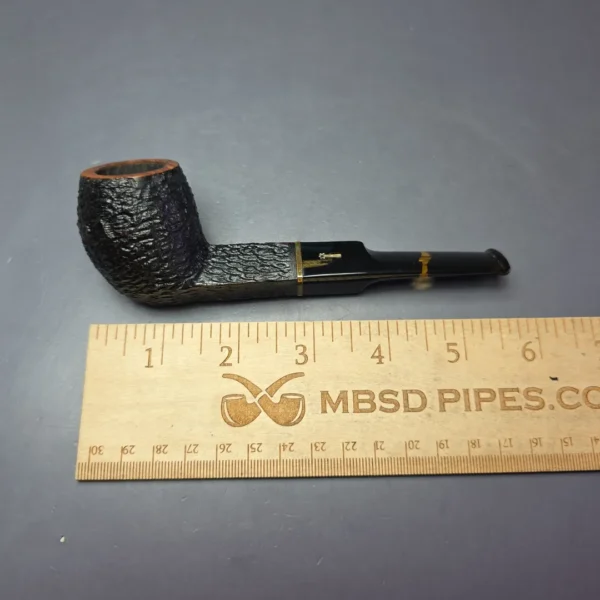 Savinelli Oscar Tiger 504 Rusticated Bulldog Estate Briar Pipe, Italian Estates, 6mm - Image 8