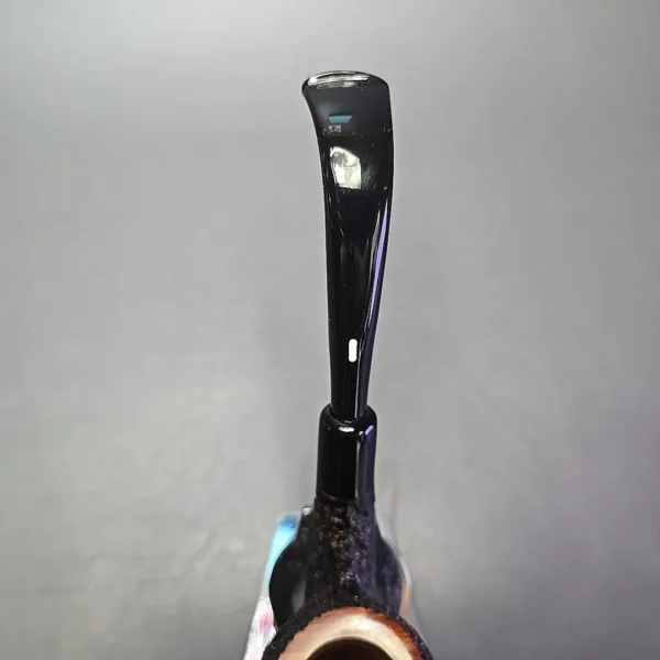 Castello Sea Rock Briar 4K Partially Rusticated Bent Egg Estate Briar Pipe, Unsmoked - Image 8