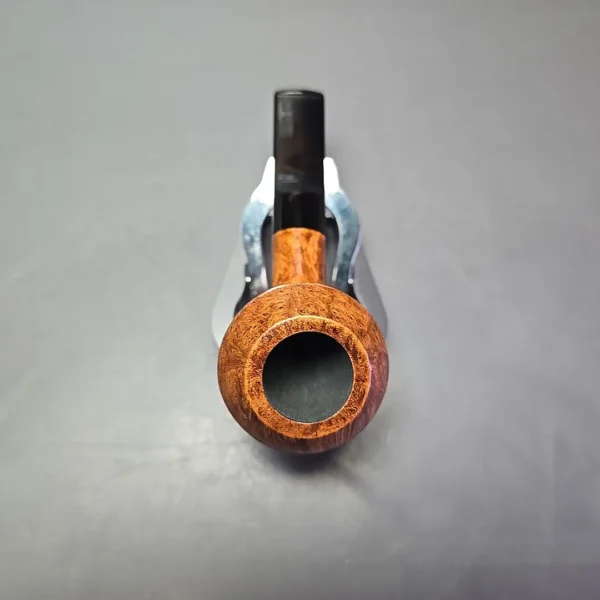 Moonshine MS02 Light Smooth Devil Dog w/ Black Stem Briar Pipe, New - Image 8