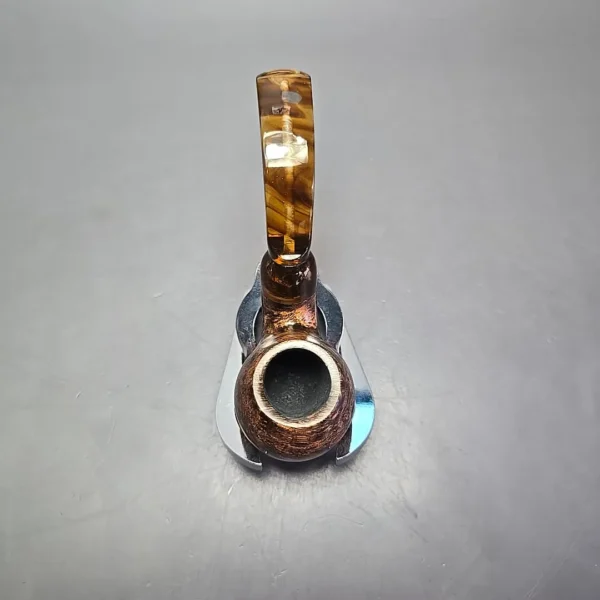 Moonshine MS12L Dark Smooth Long Stem Grapeshot w/ Tortoiseshell Stem Briar Pipe, New - Image 8