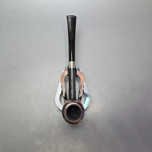 Bruno Nuttens Mini Bing B1 Partially Sandblasted Billiard w/ Aluminum Briar Pipe, New - Image 7