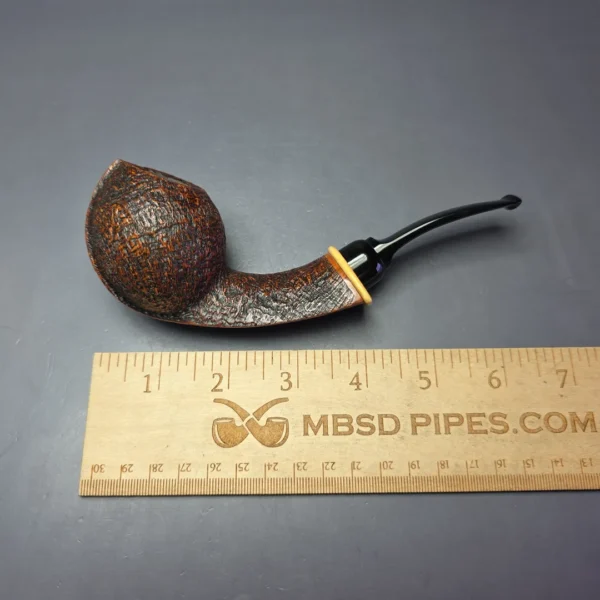 MBSD Briars Modern Masters 2 Sandblasted Blowfish w/ Boxwood Handmade Briar Pipe, New - Image 9