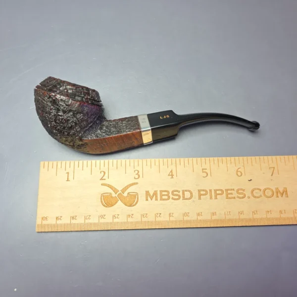 Ferndown (c. 1980s) Bark 3 Star Sandblasted Bulldog w/ Silver Estate Briar Pipe, English Estates - Image 9