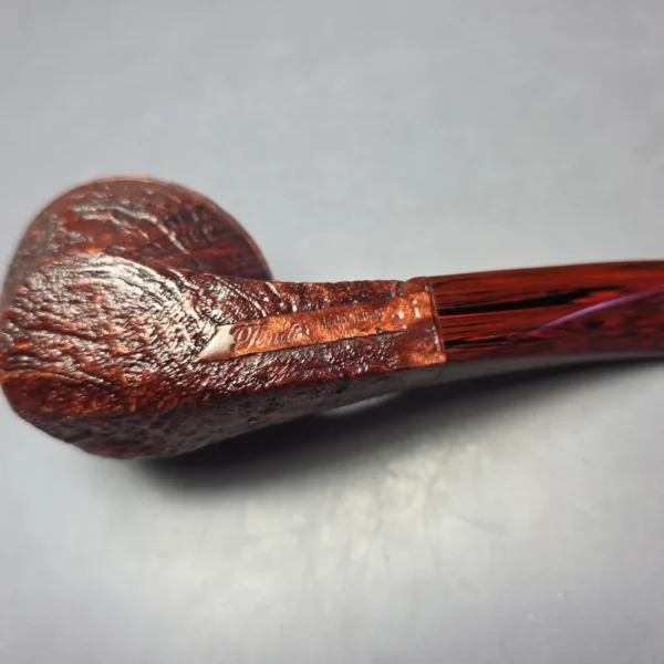 Graziano Tendi Sandblasted Bent Bulldog Handmade Briar Pipe, New - Image 9