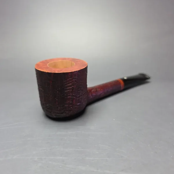 Graziano Tendi Partially Sandblasted Long Shank Pot Handmade Briar Pipe, New - Image 9