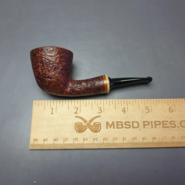 Graziano Tendi Partially Sandblasted Dublin w/ Boxwood Handmade Briar Pipe, New - Image 9