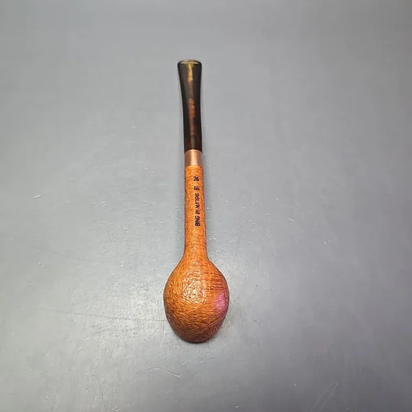 Bruno Nuttens Mini Bing B1 Partially Sandblasted Billiard w/ Copper Briar Pipe, New - Image 9
