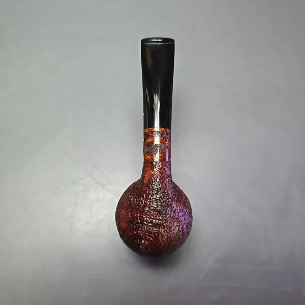 Moonshine MS07 Leather Sandblasted Devil Anse w/ Black Stem Briar Pipe, New - Image 9