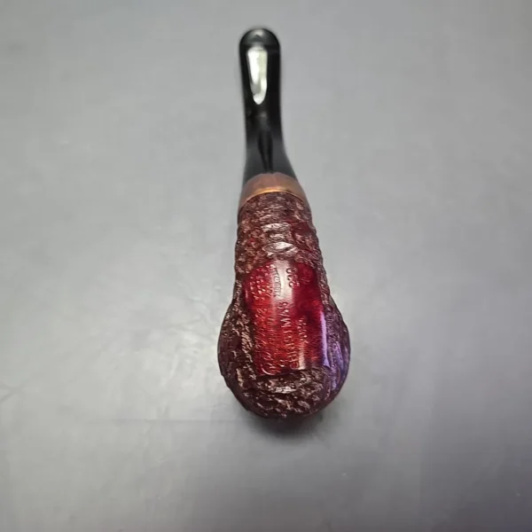 Peterson 2025 Christmas Pipe 230 Rusticated Bent Billiard w/ Copper Briar Pipe, Unsmoked - Image 9