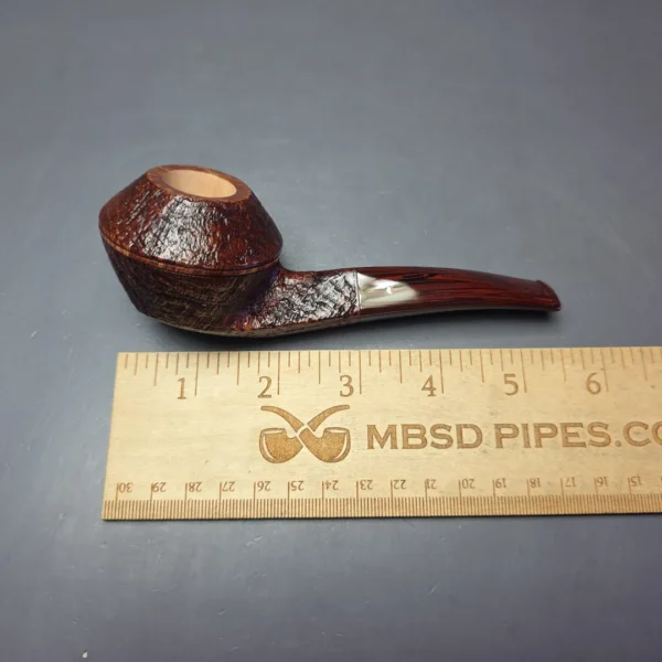 Graziano Tendi Sandblasted Bent Bulldog Handmade Briar Pipe, New - Image 10