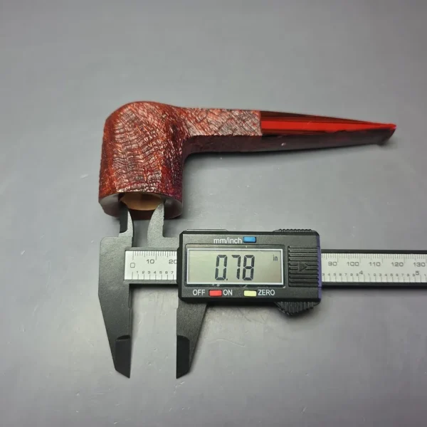 Graziano Tendi Partially Sandblasted Foursquare Panel Billiard Handmade Briar Pipe, New - Image 10