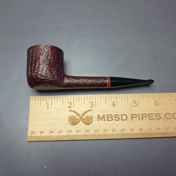 Graziano Tendi Partially Sandblasted Long Shank Pot Handmade Briar Pipe, New - Image 10