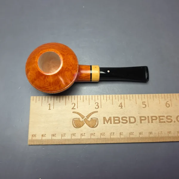Graziano Tendi Smooth Bullcap Rhodesian w/ Boxwood Handmade Briar Pipe, New - Image 10