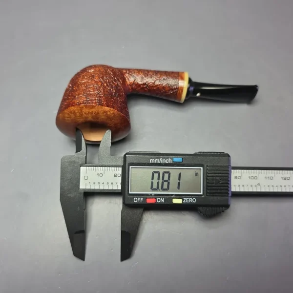 Graziano Tendi Partially Sandblasted Dublin w/ Boxwood Handmade Briar Pipe, New - Image 10