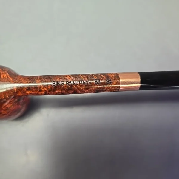Bruno Nuttens Mini Bing B3 Smooth Billiard w/ Copper Briar Pipe, New - Image 10