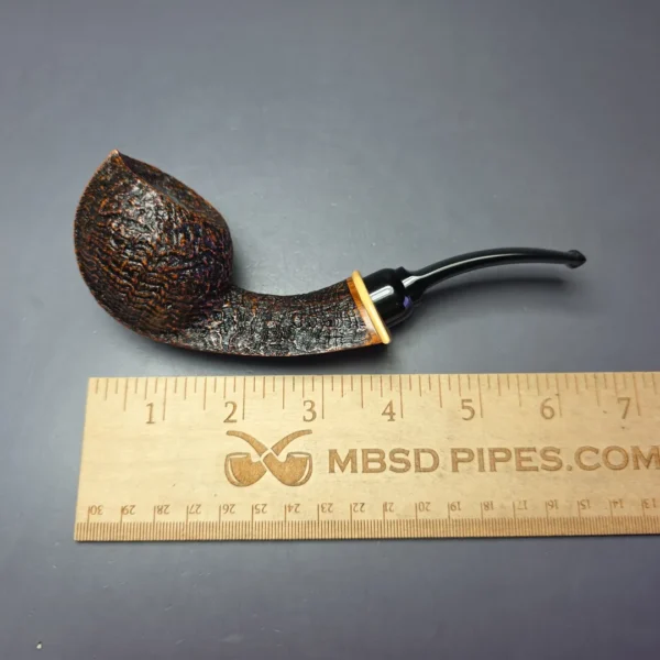 MBSD Briars Modern Masters 2 (K) Sandblasted Blowfish w/ Boxwood Handmade Briar Pipe, New - Image 11
