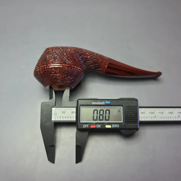 Graziano Tendi Sandblasted Bent Bulldog Handmade Briar Pipe, New - Image 11