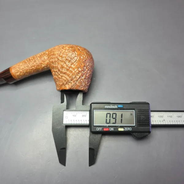Brian Ruthenberg 2011 Natural Sandblasted Brandy Estate Briar Pipe, American Estates - Image 11