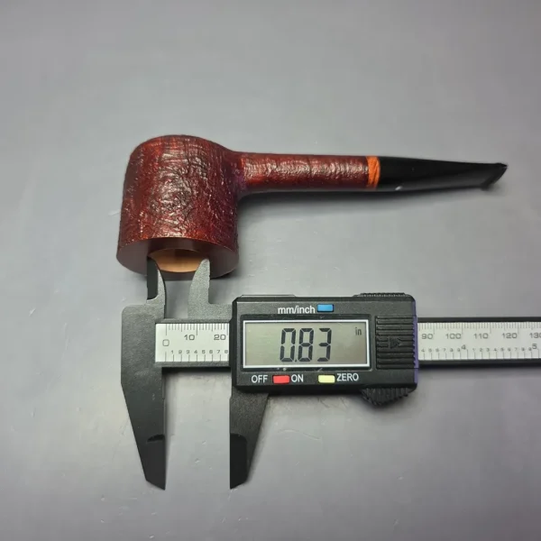 Graziano Tendi Partially Sandblasted Long Shank Pot Handmade Briar Pipe, New - Image 11