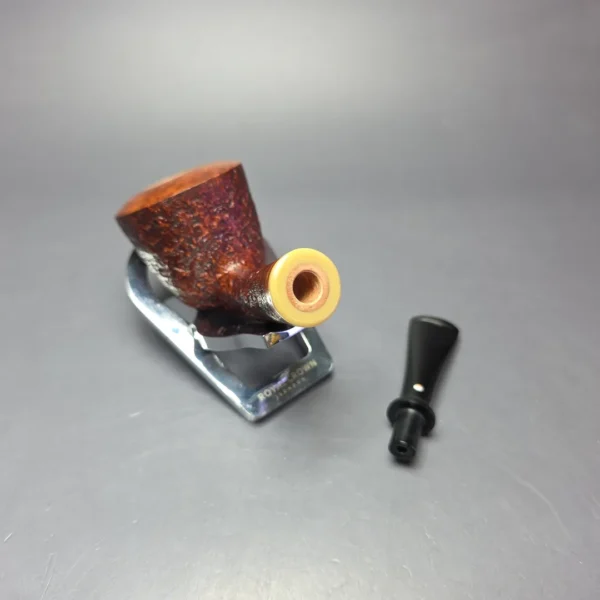 Graziano Tendi Partially Sandblasted Dublin w/ Boxwood Handmade Briar Pipe, New - Image 11