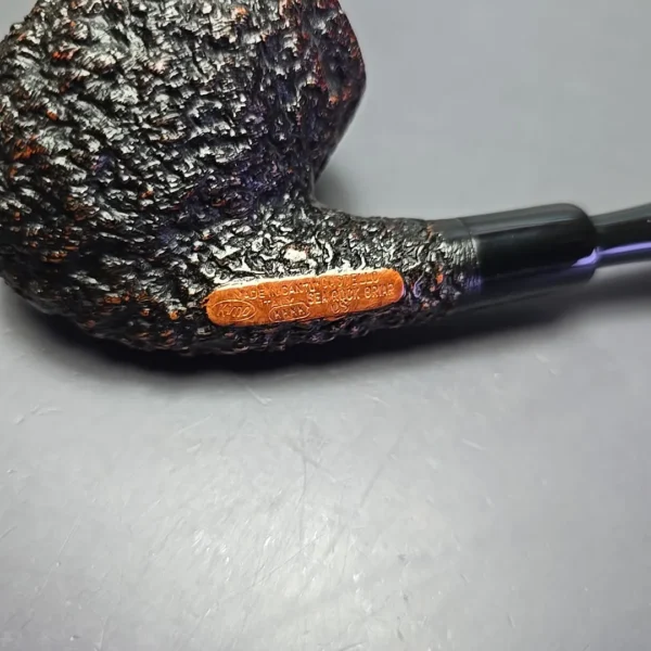Castello Sea Rock Briar 4K Partially Rusticated Bent Egg Estate Briar Pipe, Unsmoked - Image 11