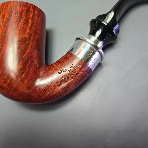 Ser Jacopo (c.1994-1997) Delecta L1 C Smooth Bent Billiard w/ Silver Estate Briar Pipe, Italian Estates - Image 11