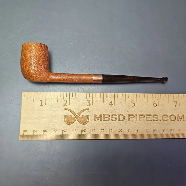 Bruno Nuttens Mini Bing B1 Partially Sandblasted Billiard w/ Copper Briar Pipe, New - Image 11