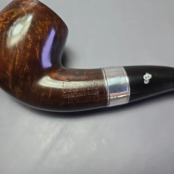 Peterson 160th Anniversary Pat. B Dark Smooth Bent Billiard Briar Pipe, New - Image 11