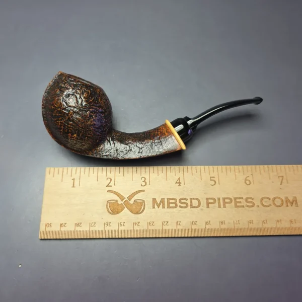 MBSD Briars Modern Masters 2 Sandblasted Blowfish w/ Boxwood Handmade Briar Pipe, New - Image 11