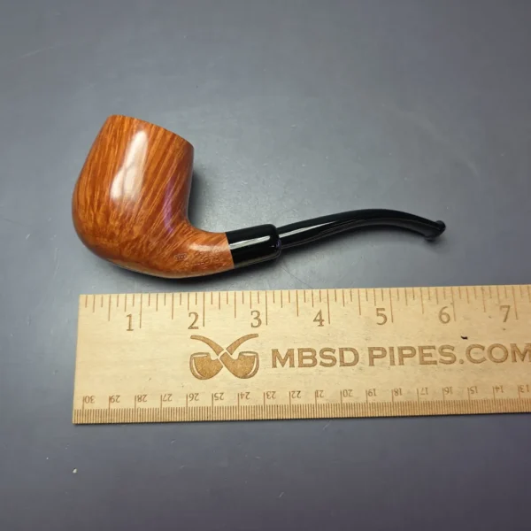 Castello Collection 4K Smooth Bent Billiard Estate Briar Pipe, Unsmoked - Image 12