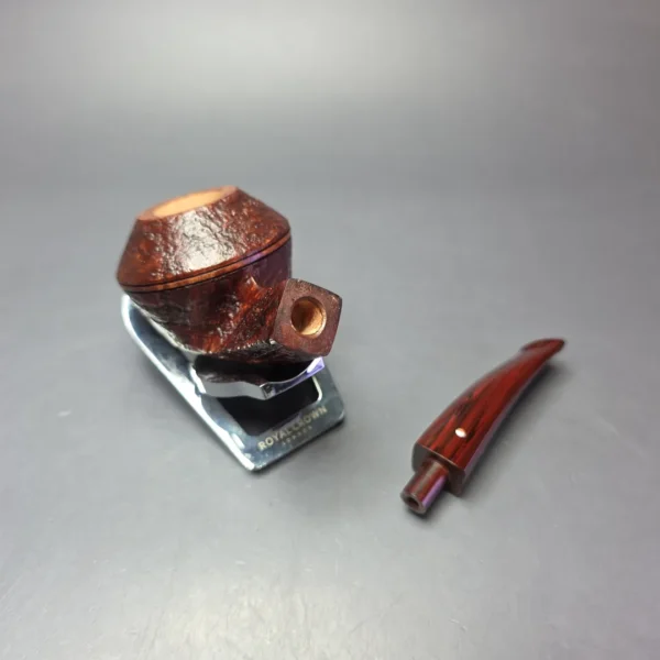 Graziano Tendi Sandblasted Bent Bulldog Handmade Briar Pipe, New - Image 12