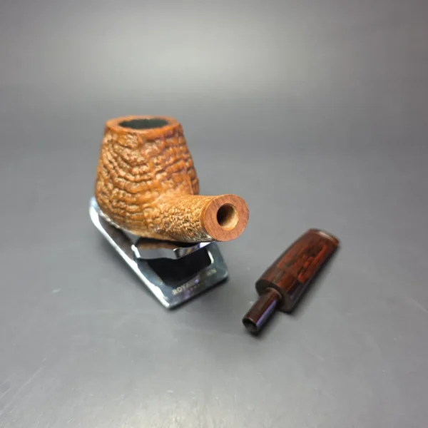 Brian Ruthenberg 2011 Natural Sandblasted Brandy Estate Briar Pipe, American Estates - Image 12