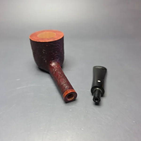 Graziano Tendi Partially Sandblasted Long Shank Pot Handmade Briar Pipe, New - Image 12