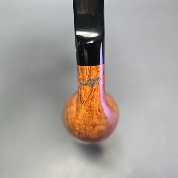 Moonshine MS02 Light Smooth Devil Dog w/ Black Stem Briar Pipe, New - Image 12