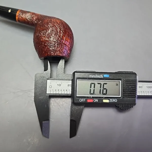 Moonshine MS07 Leather Sandblasted Devil Anse w/ Black Stem Briar Pipe, New - Image 12