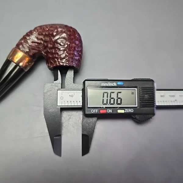 Peterson 2025 Christmas Pipe 230 Rusticated Bent Billiard w/ Copper Briar Pipe, Unsmoked - Image 12