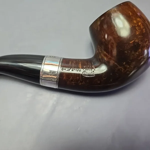 Peterson 160th Anniversary Pat. B Dark Smooth Bent Billiard Briar Pipe, New - Image 12